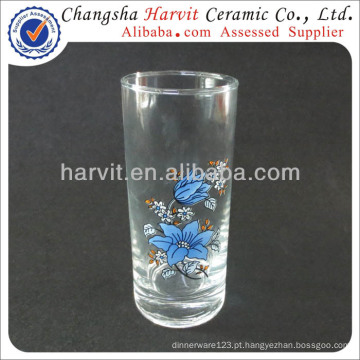 Importação de bens baratos da China / Glass Glass Copo Set / tela de seda Decor Pattern BengBu Vidro Tumbler